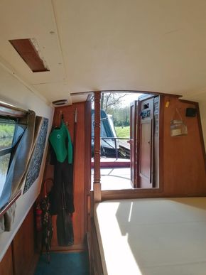 double bed and back door