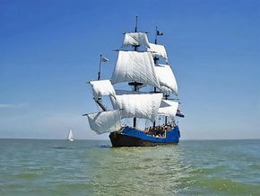 3 mast Charterschip / Evenementenboot 44 nachtgasten, 150 daggasten