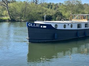 Ollie 2008 55' Branson Dutch Barge Moored on the River Thames