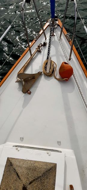Newly painted decks - bow