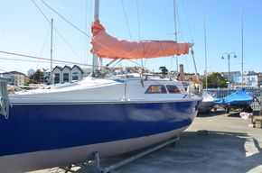 On winter cradle with keel up