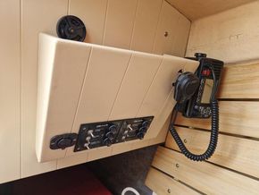 Switch panel with 12V socket and DSC VHF Radio