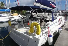 2020 Beneteau Oceanis 46.1 sailboat docked at marina.
