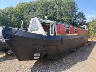 57ft Semi Traditional Stern Narrowboat by Ledgard Bridge in 1997