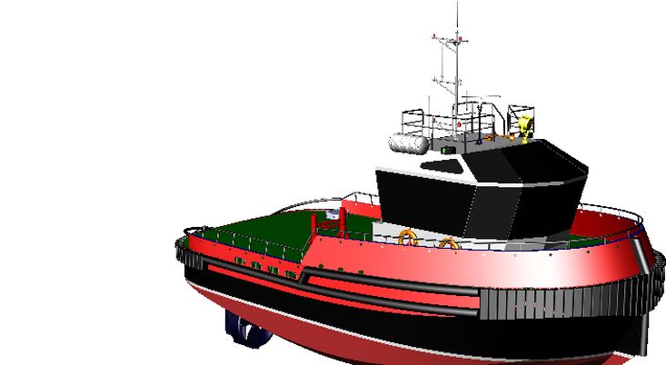 Twin Screw Multipurpose tugboat with crane 19TBP