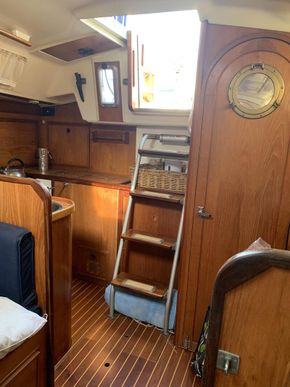 companionway looking aft