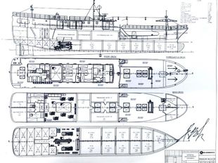 3 6 . 6m FRP longline  fishing boat  