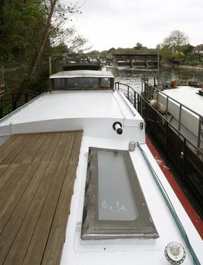 View from decking on Humber barge