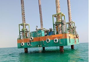 12m Self elevating 24m max depth jack up barge – For sale or charter