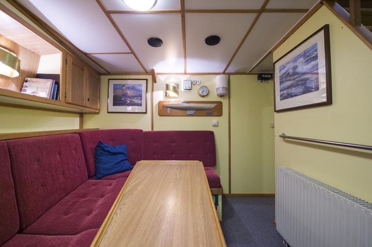 Fantastic converted ice breaking tug yacht Astra. 