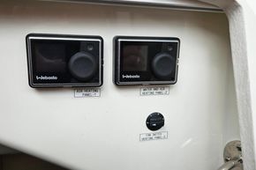 Webasto heating panels in 2023 Balt 818 Titanium boat interior.
