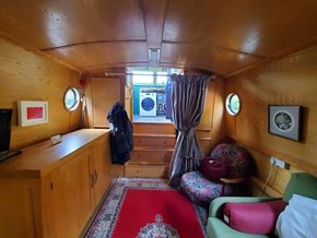 Looking up into the wheelhouse