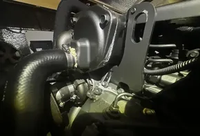 Engine compartment of a 2019 Leopard 51 Powercat.
