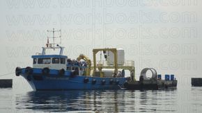 26 meter utility boat with deck crane and A frame
