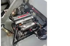 Engine compartment of a 2022 Leopard 45 yacht, featuring a Yanmar engine.