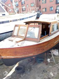 Wooden hulled river or canal cruiser