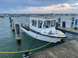 1992 23' x 8' Modified SeaArk Aluminum Work Boat c/w Trailer!