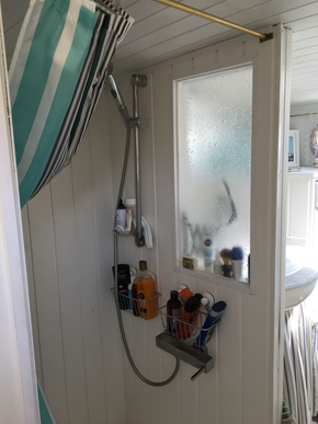 Shower in bathroom