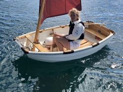 Charming 7' wooden pram dinghy