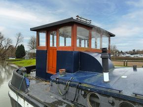 Barge Houseboat 62ft with permanent mooring Rental Investment - Coachroof/Wheelhouse