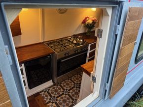 Kitchen through swan hatch