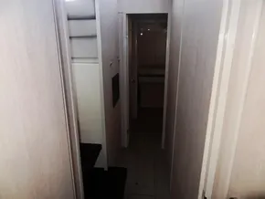 Interior hallway of 2015 Leopard 51 Powercat yacht.