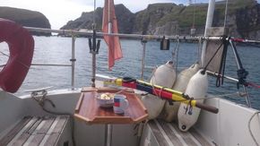 Cockpit table and custom tiller