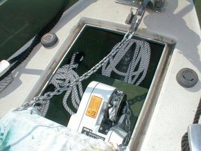 Anchor well and windlass