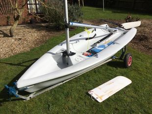 Laser Pico with brand new unused genuine mainsail plus trolley & cover
