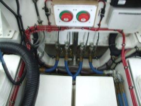 Engine room - fuel transfer valves