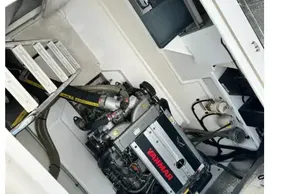 Engine compartment of 2022 Leopard 53 Powercat with Yanmar engine visible.