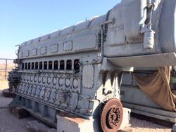 Fairbanks Morse 12 cyl 38D 1/8 OP Dual Fuel Engine