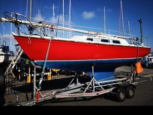 Achilles 24 Mk2 Fin Keel Yacht on SBS Road Trailer