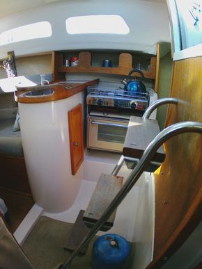 Galley view from heads