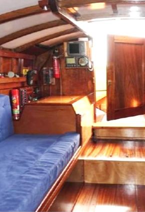 Engine box and companionway