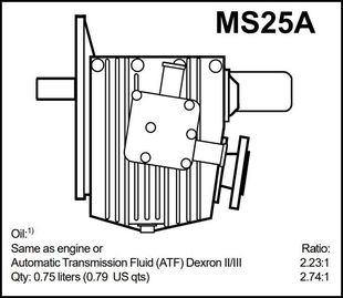 NEW Volvo Penta MS25A 2.74 Marine Gearbox