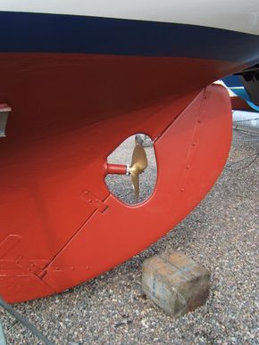 Rudder and prop