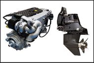 NEW FNM 42HPEP-350 350hp Marine Diesel Engine & Sterndrive Package