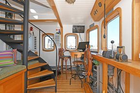 Wheel house with spiral stairs to the tower