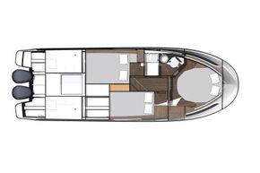 Jeanneau Merry Fisher 1095 - diagram of cabins layout