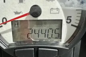 Close-up of Leopard 50 gauge showing 24405 hours, 2021 model.