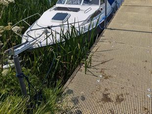 Cuddy Cabin moored on River Great Ouse