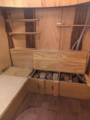 Empty saloon wood storage