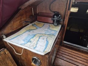 Chart table (external, in protected cockpit area)