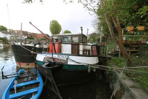 swim deck and tender, with ladder as access