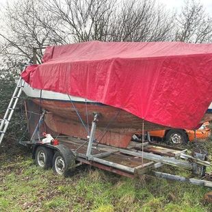 23ft Classic Cardnell Sloop & trailer, 1934