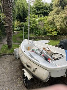 Walker Bay dingy with road trailer.
