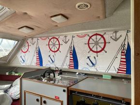 Cabin starboard with blackouts in place