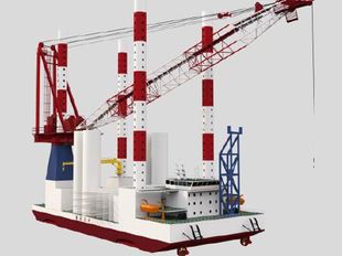 Self Elevating/ Propelled Offshore Wind Turbine Service Unit / Work/ A