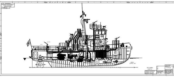 1978 76′ x 21′ x 8.5′ Fire Class Tug w/ Tractor Capabilities